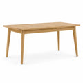 Esstisch ausziehbar 140 cm x 80 cm x 75 cm rechteckig Holzwerkstoff Eichenfurnier Natur Holzoptik 4 Beine